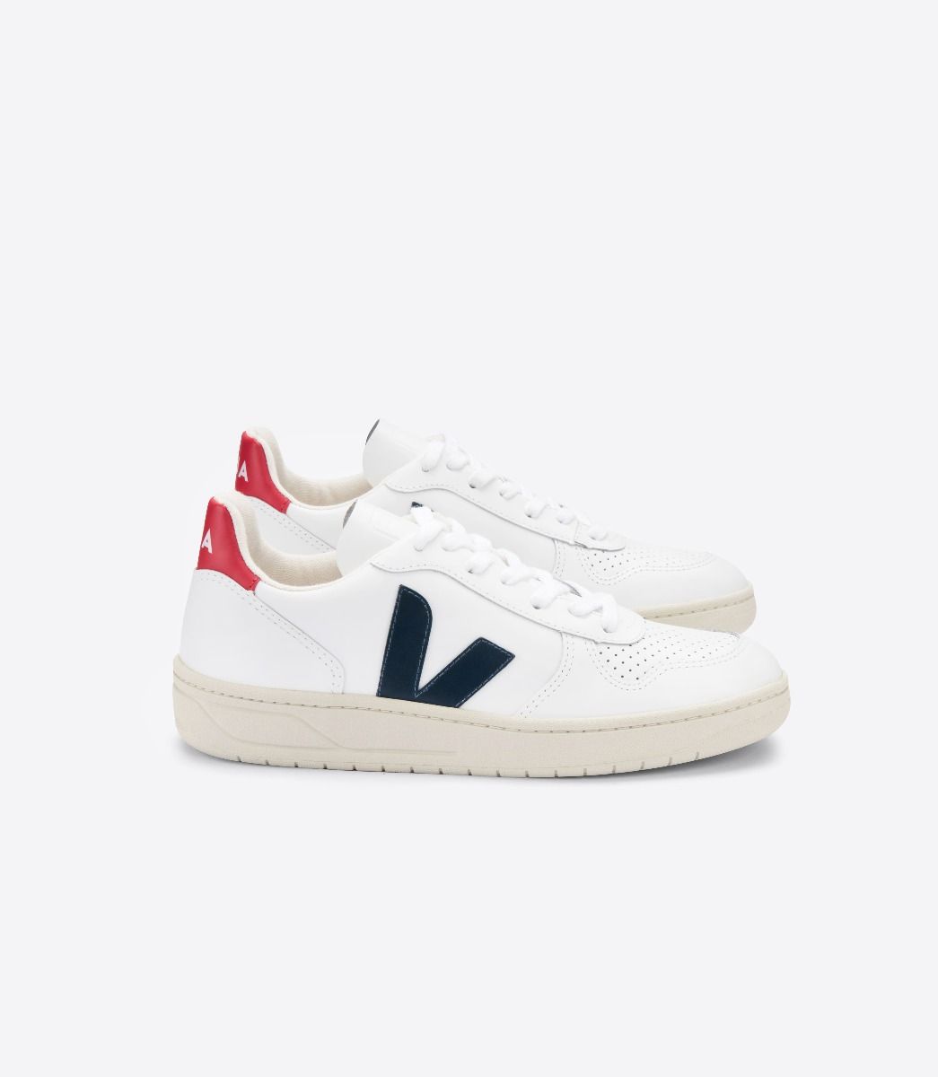 VEJA V-10 LEATHER WHITE NAUTICO PEKIN 1 Veja shoes V 10 EXTRA WHITE NAUTICO PEKIN1