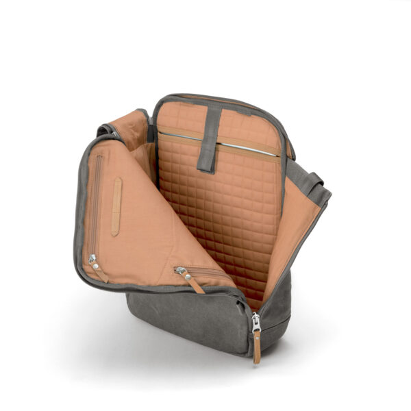 qwstion daypack organic washed grey open
