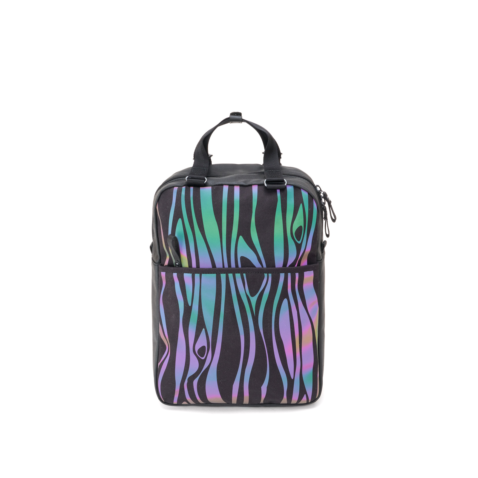 Qwstion Small Pack Julian Zigerli 1 qwstion julian zigerli iridescent black small pack front flash