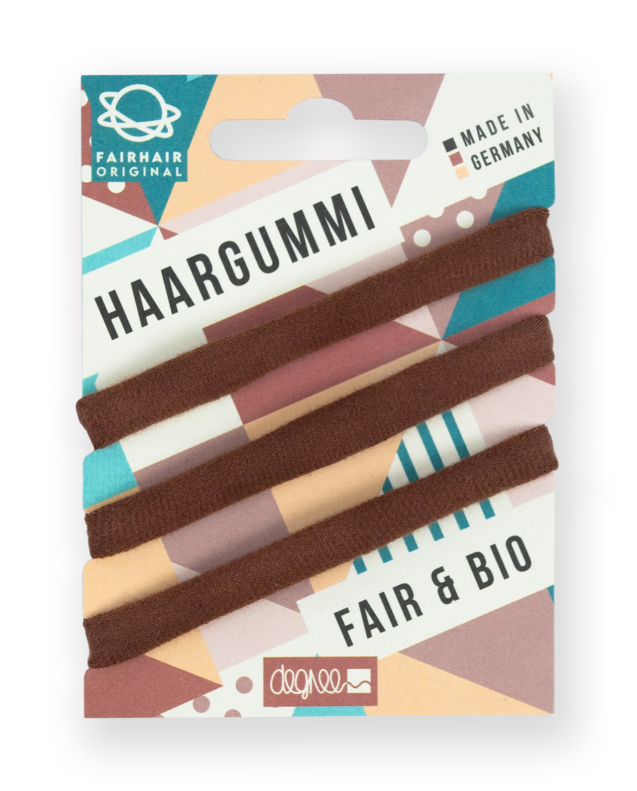 FAIRTYE Fairhair Bio Haargummi braun 1 Haargummi Fair Hair braun VE 12 Tray