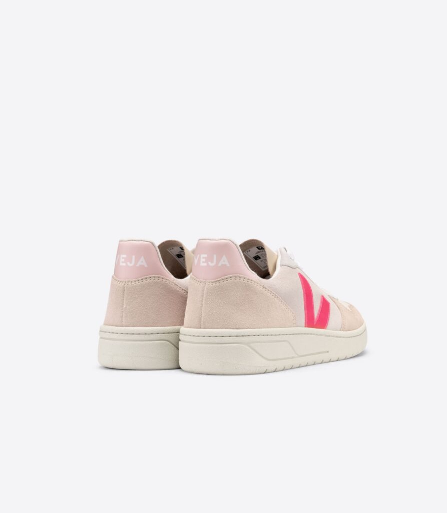 Veja V 10 Suede Multico Natrual Rose Fluo