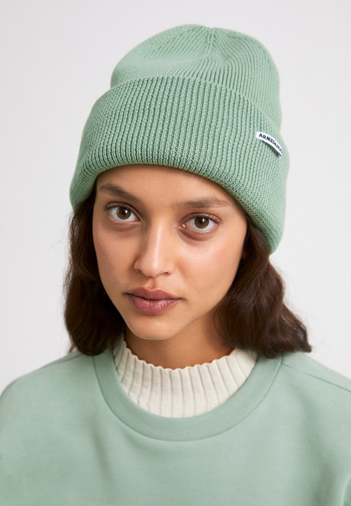 Armedangels Mütze Faabio Soft 1 faabio soft sage green01 03