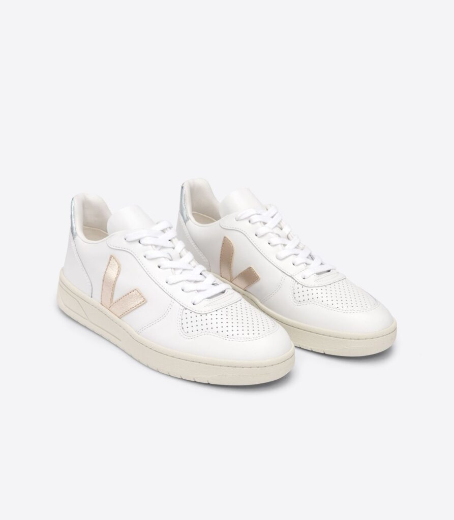 veja v10 white platine silver