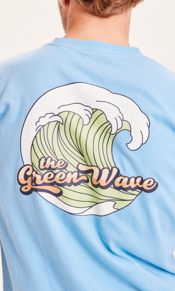 ALDER The Green Wave print tee T shirts 10689 1341 Alaskan Blue 4 8663ebcf f6c6 4e60 8c4a
