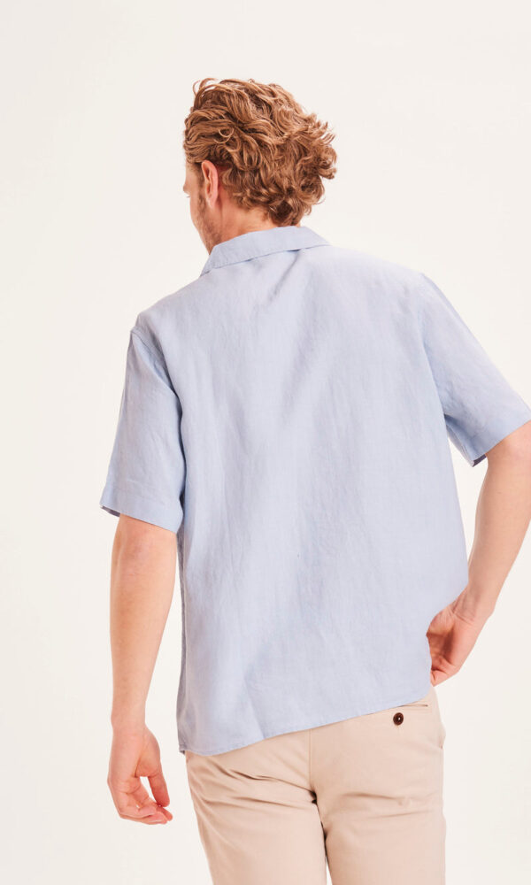 WAVE SS linen box fit shirt Shirts 90722 1335 Blue Fog