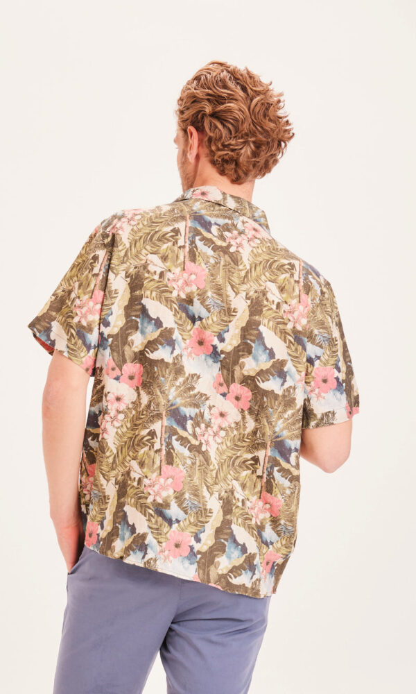 WAVE box fit hawaii printed linen shirt Shirts 90927 1090 Forrest Night