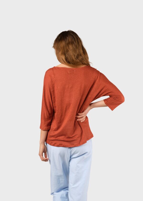 Emma linen tee T Shirts KC317 Clay red