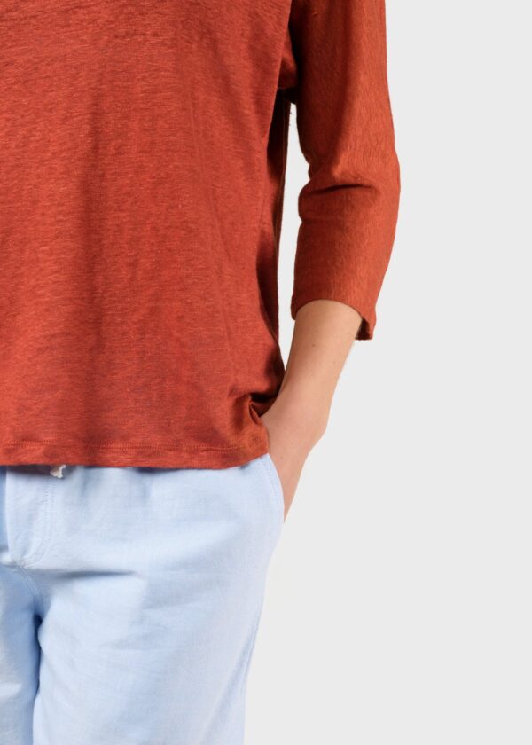 Emma linen tee T Shirts KC317 Clay red