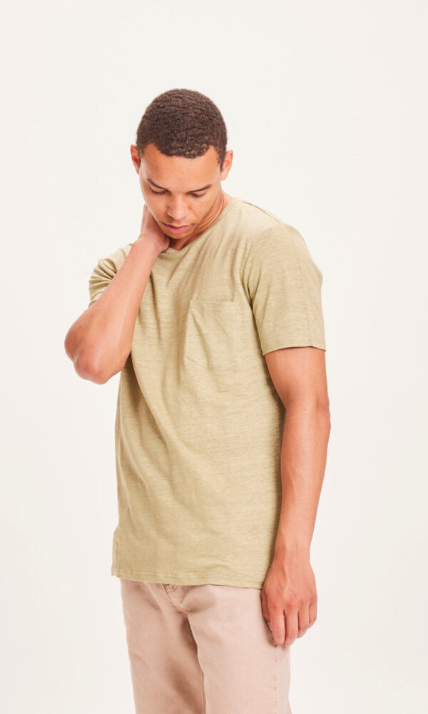 ALDER linen t shirt T shirts 10373 1246 Sage light dusty green