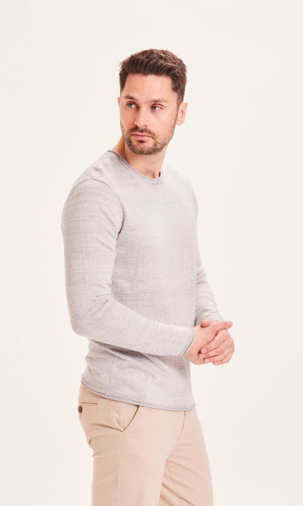 FORREST o neck Tencel knit Knits 80542 1012 Grey Melange