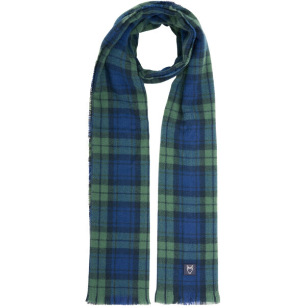 checked woven scarf