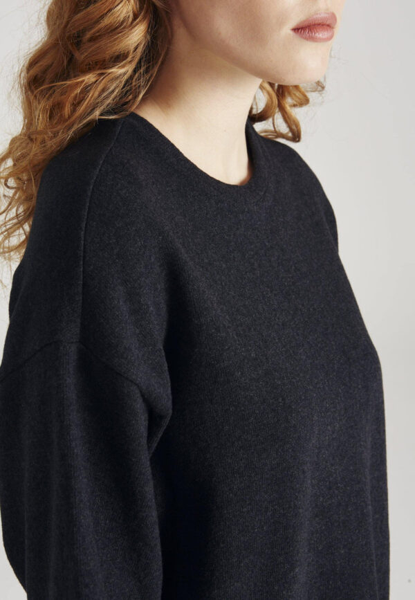 Sweater 20SELMA 20aus 20recycelter 20Baumwolle Sweater GB1229 Dark 20Grey