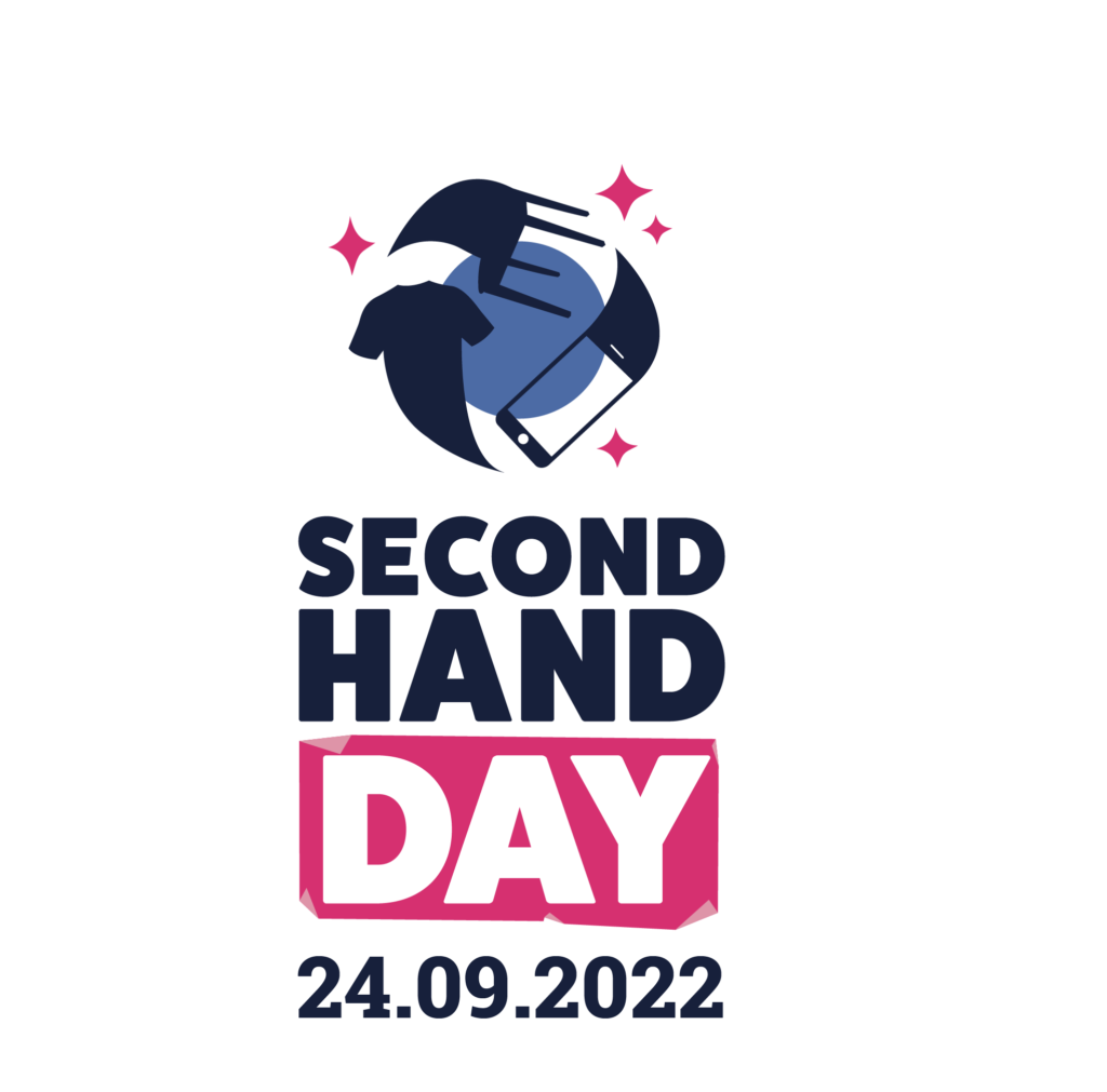 SECONDHAND DAY... 19 220825 secondhand day logo blau weiss transparent