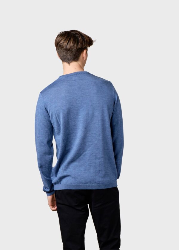 Mens basic merino knit Knitted sweaters KC1192 Sky blue