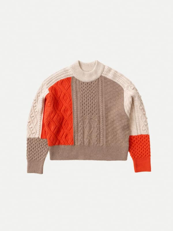 Olga Patched Knit Multi 150523R22