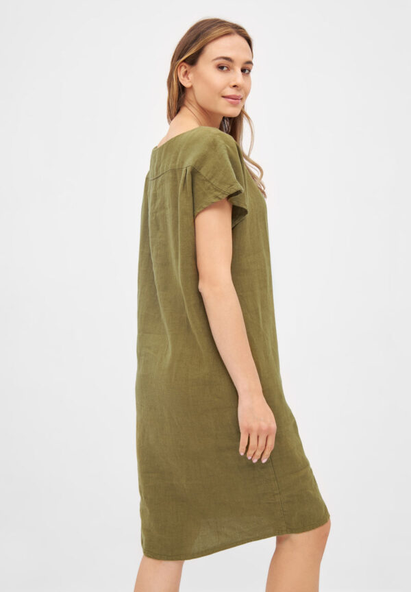 Leinenkleid BLAIR aus Leinen Dress GB1565 Olive Oil Linen