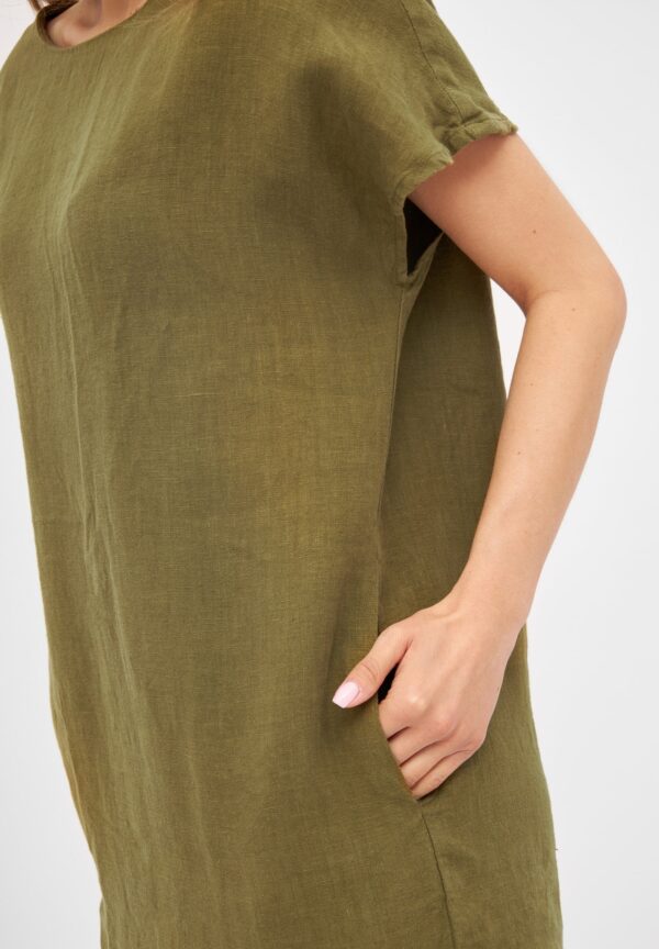 Leinenkleid BLAIR aus Leinen Dress GB1565 Olive Oil Linen