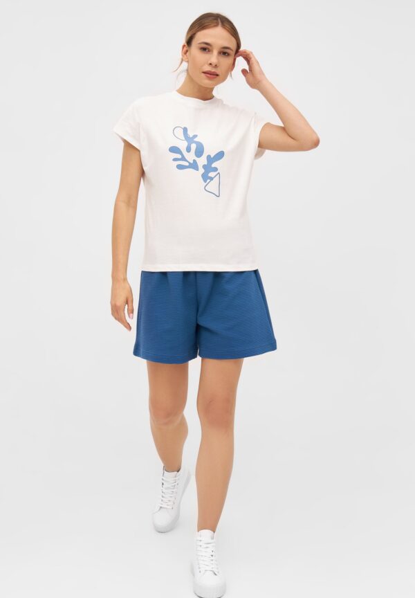 Shorts CLARA aus Bio Baumwolle Shorts GB1572 Ocean Blue Rib