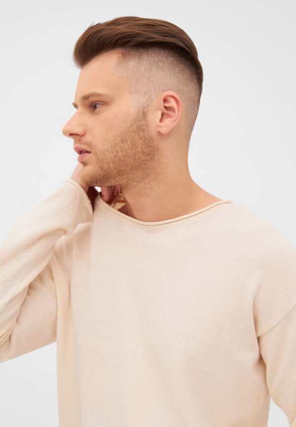 Strickpullover DENIS aus Bio Baumwolle Sweater GB1587 Off White
