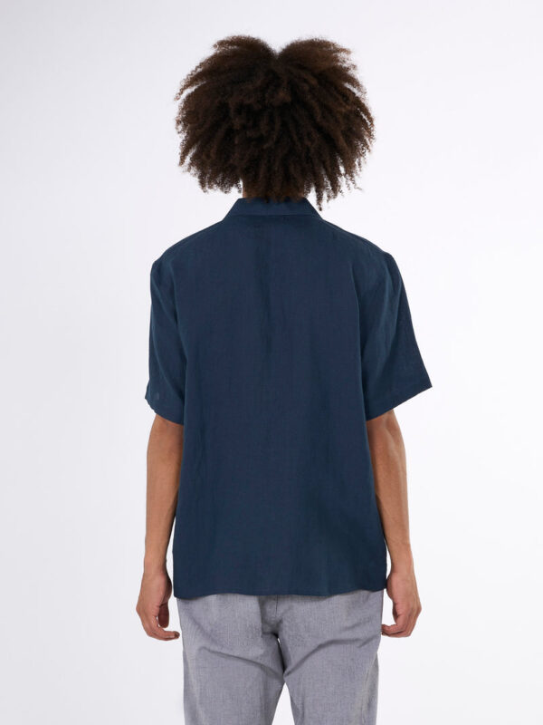 Box fit short sleeved linen shirt Shirts 1090010 1001 Total Eclipse