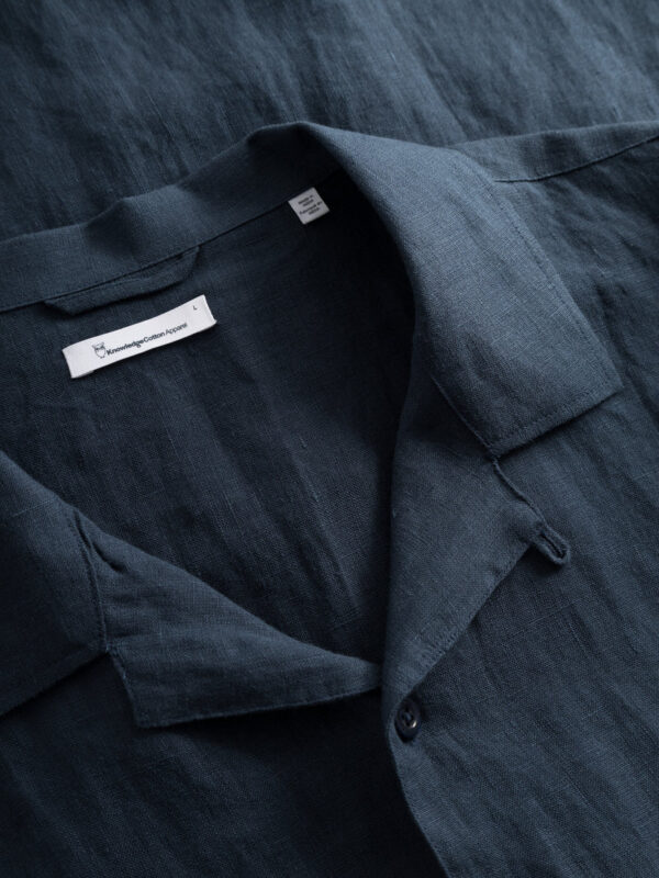 Box fit short sleeved linen shirt Shirts 1090010 1001 Total Eclipse