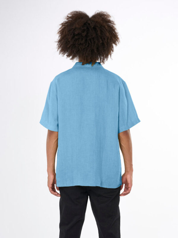 Box fit short sleeved linen shirt Shirts 1090010 1377 Airy Blue