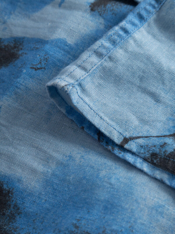 Boxed fit AOP short sleeved linen shirt Shirts 1090015 9992 item color