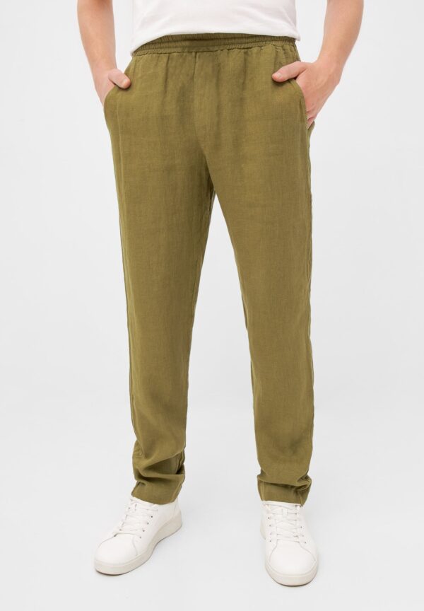 Chino Hose ERIC aus Leinen Trousers GB1594 Olive Oil Linen 28a9b66d 0e6b 4fc6 95a5
