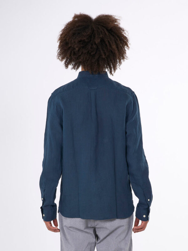 Custom fit linen shirt Shirts 1090011 1001 Total Eclipse
