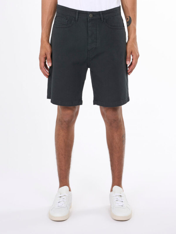 Loose 5 pocket canvas twill shorts Shorts 1050007 1300 Black Jet