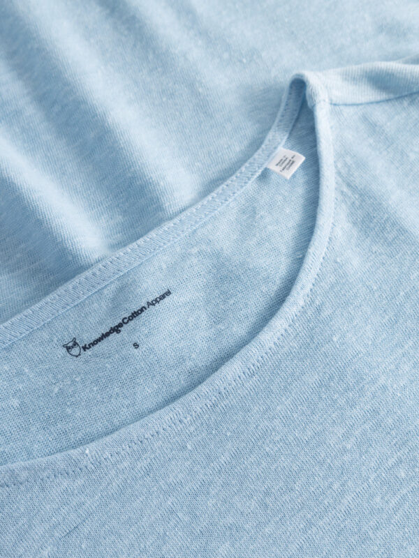Loose fold up linen t shirt T shirts 2010011 1377 Airy Blue 5 ef698fb1 8265 4fa6 acbf