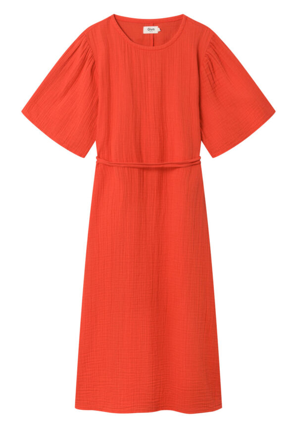 Musselinkleid ALVA aus Bio Baumwolle Dress GB1563 Sunset Orange