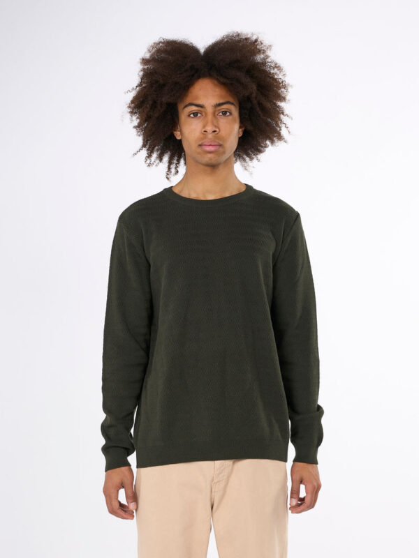 Zig zag badge knit o neck Knits 1080012