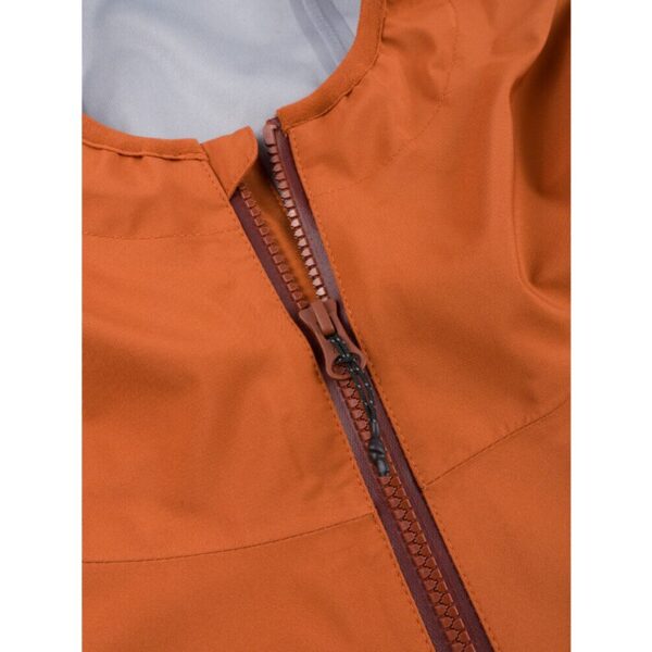 bleed clothing 2424 sympatex rainshell jacket orange brown detail 01