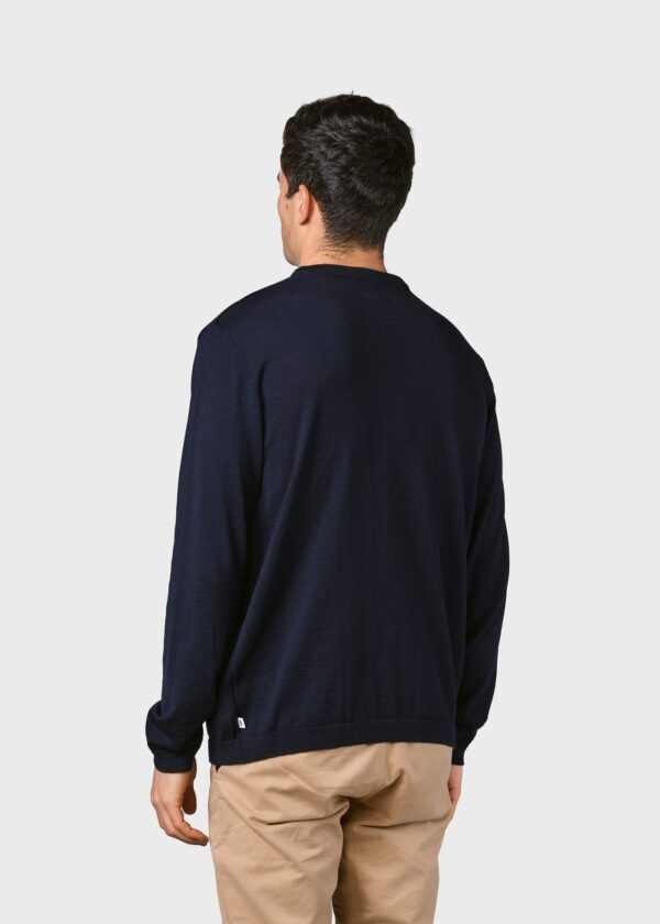 Mens basic merino knit Knitted sweaters KC1453 Navy