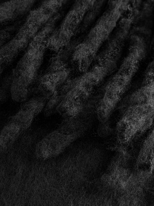 Solid fringe scarf Scarfs 2220002 1300 Black Jet