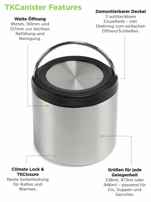 Klean Kanteen Edelstahl Isolierbehaelter TKCanister