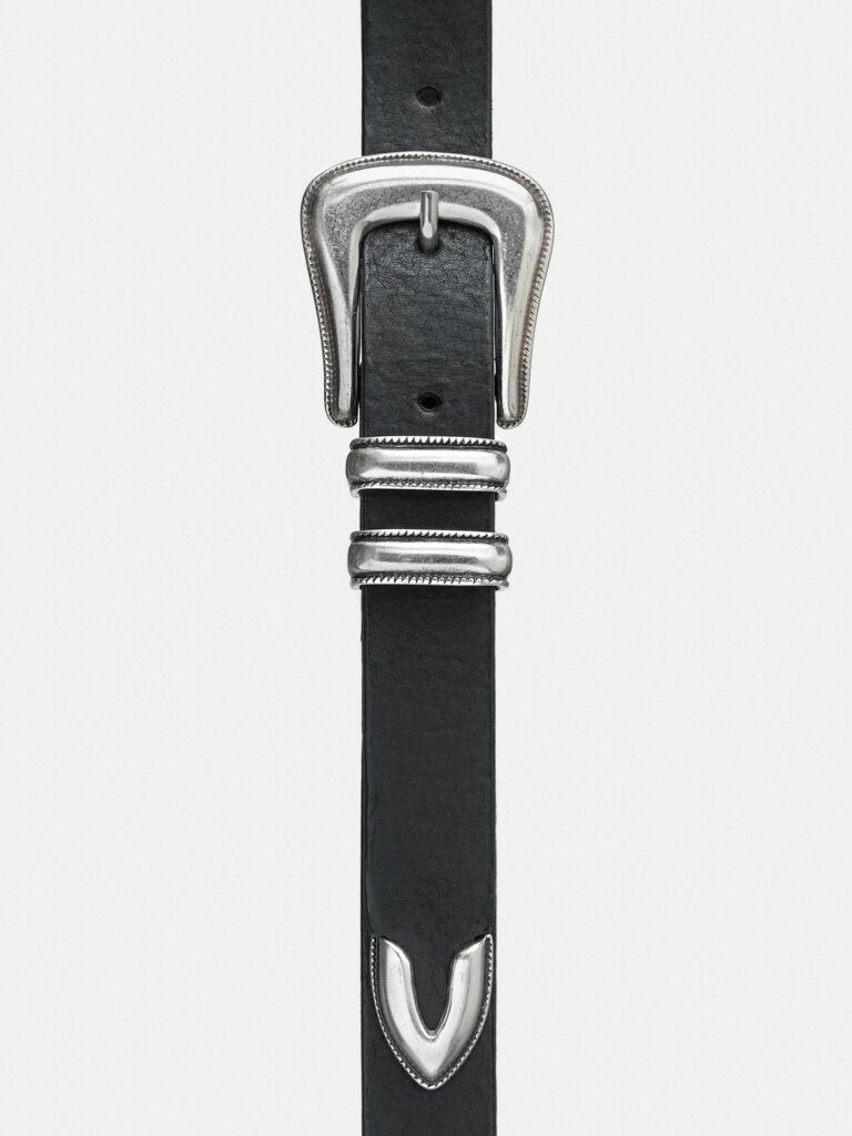 Nudie Jeans Western Silver Belt schwarz