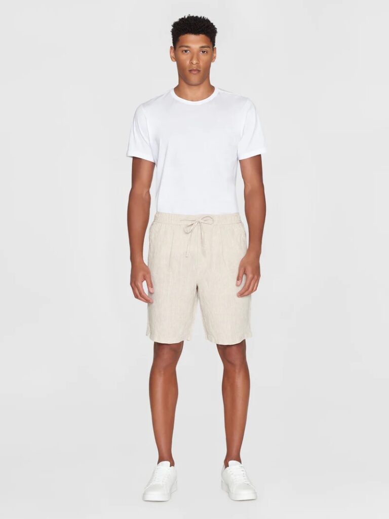 fig linen shorts