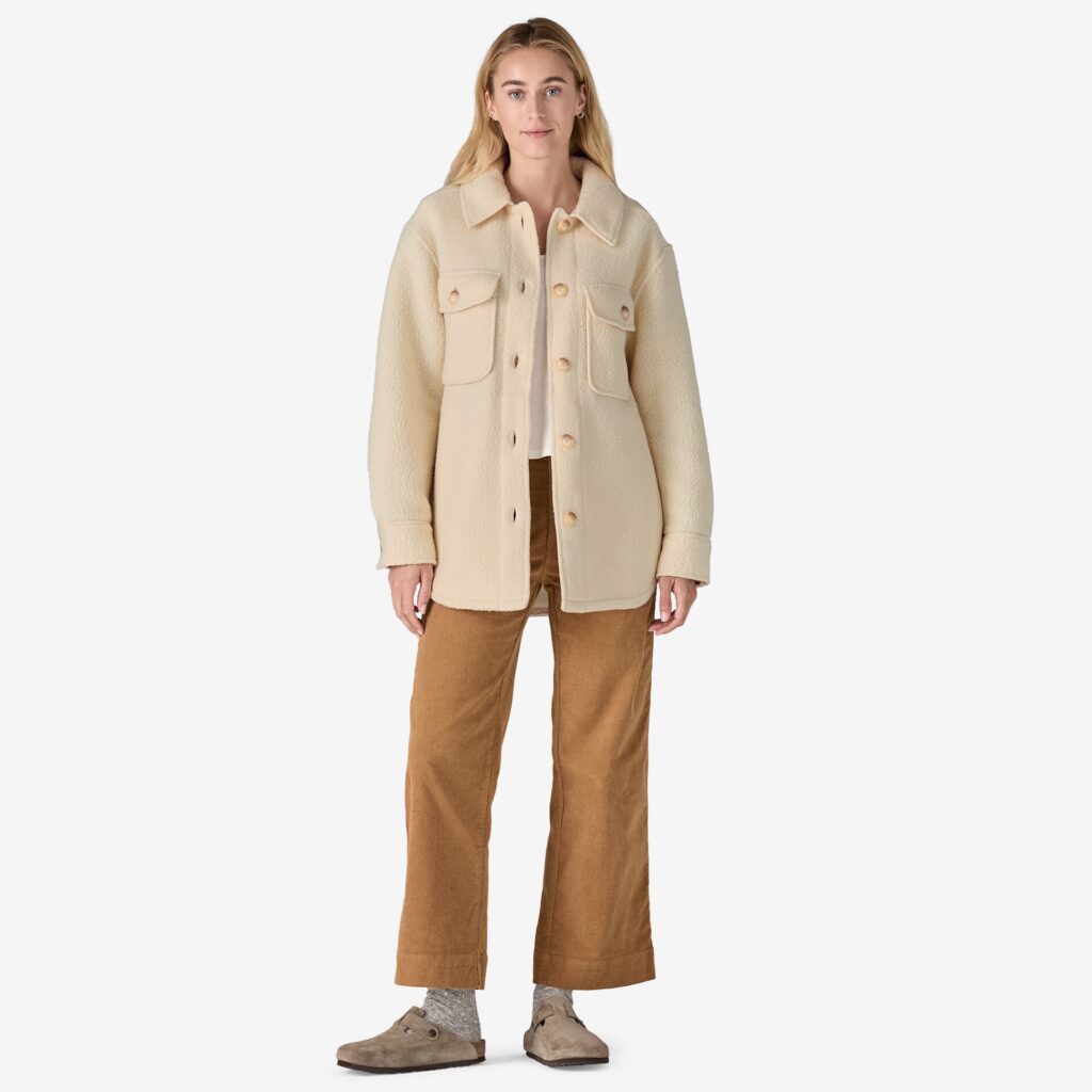 retro pile shacket