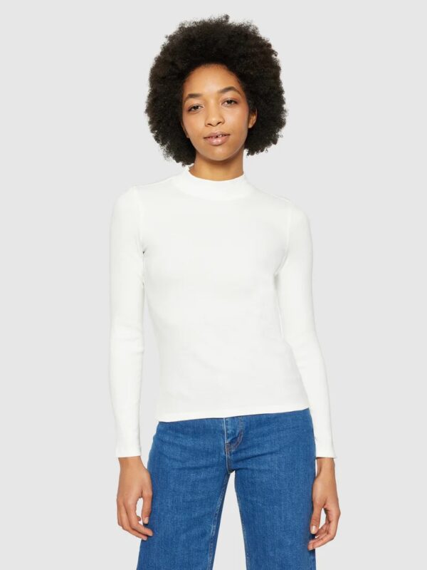 rib high neck longsleeve