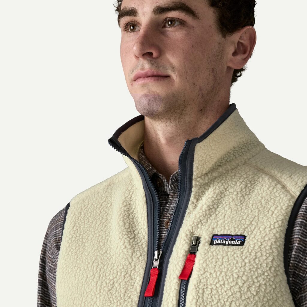 retro pile vest