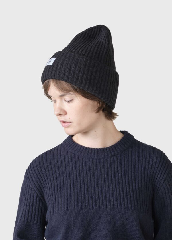 KC1681 Wide rib beanie Black Extra 2 scaled