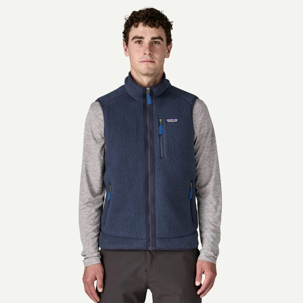 retro pile vest