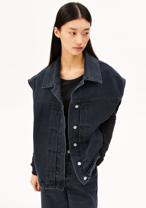 oversized denim vest
